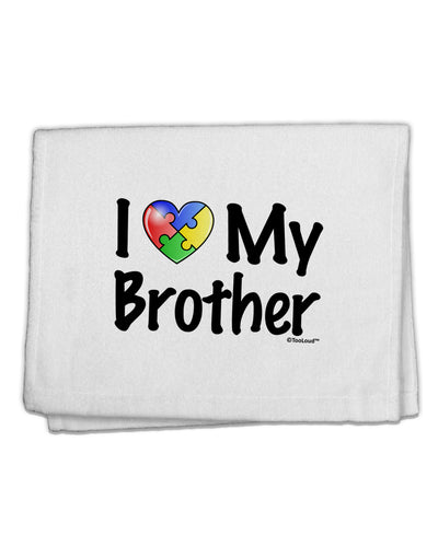 I Heart My Brother - Autism Awareness 11&#x22;x18&#x22; Dish Fingertip Towel by TooLoud-Fingertip Towel-TooLoud-White-Davson Sales