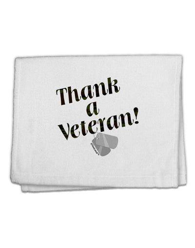 Thank A Veteran 11&#x22;x18&#x22; Dish Fingertip Towel-Fingertip Towel-TooLoud-White-Davson Sales