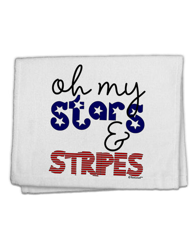 Oh My Stars and Stripes - Patriotic Design 11&#x22;x18&#x22; Dish Fingertip Towel-Fingertip Towel-TooLoud-White-Davson Sales