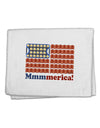 American Breakfast Flag - Bacon and Eggs - Mmmmerica 11&#x22;x18&#x22; Dish Fingertip Towel-Fingertip Towel-TooLoud-White-Davson Sales