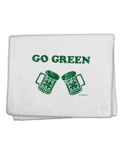 Go Green - St. Patrick's Day Green Beer 11&#x22;x18&#x22; Dish Fingertip Towel by TooLoud-Fingertip Towel-TooLoud-White-Davson Sales