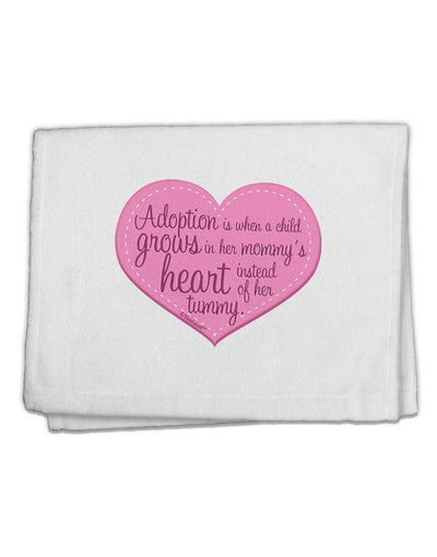 Adoption is When - Mom and Daughter Quote 11&#x22;x18&#x22; Dish Fingertip Towel by TooLoud-Fingertip Towel-TooLoud-White-Davson Sales