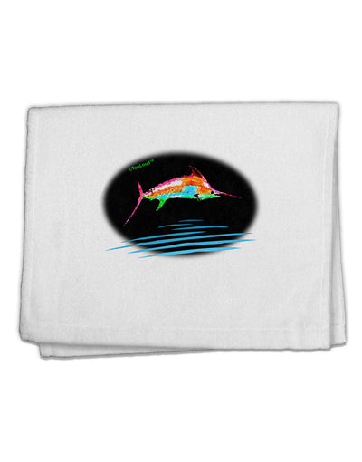 Colorful Swordfish Watercolor 11&#x22;x18&#x22; Dish Fingertip Towel-Fingertip Towel-TooLoud-White-Davson Sales