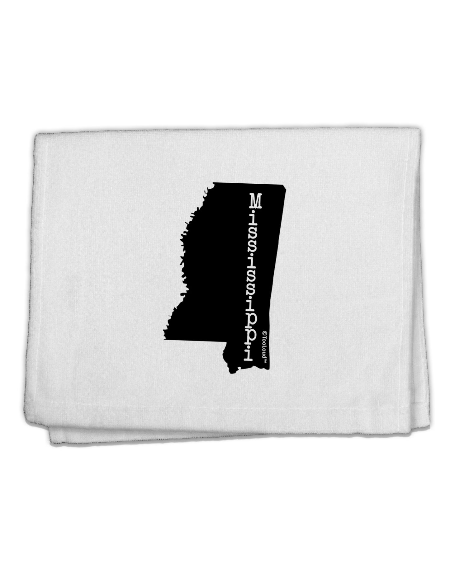 Mississippi - United States Shape 11&#x22;x18&#x22; Dish Fingertip Towel-Fingertip Towel-TooLoud-White-Davson Sales