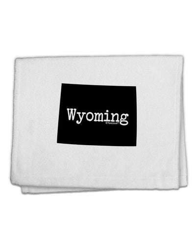 Wyoming - United States Shape 11&#x22;x18&#x22; Dish Fingertip Towel-Fingertip Towel-TooLoud-White-Davson Sales