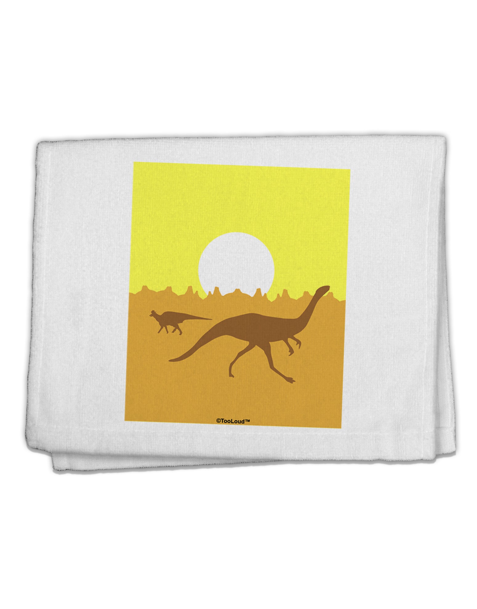 Jurassic Dinosaur Sunrise 11&#x22;x18&#x22; Dish Fingertip Towel by TooLoud-Fingertip Towel-TooLoud-White-Davson Sales