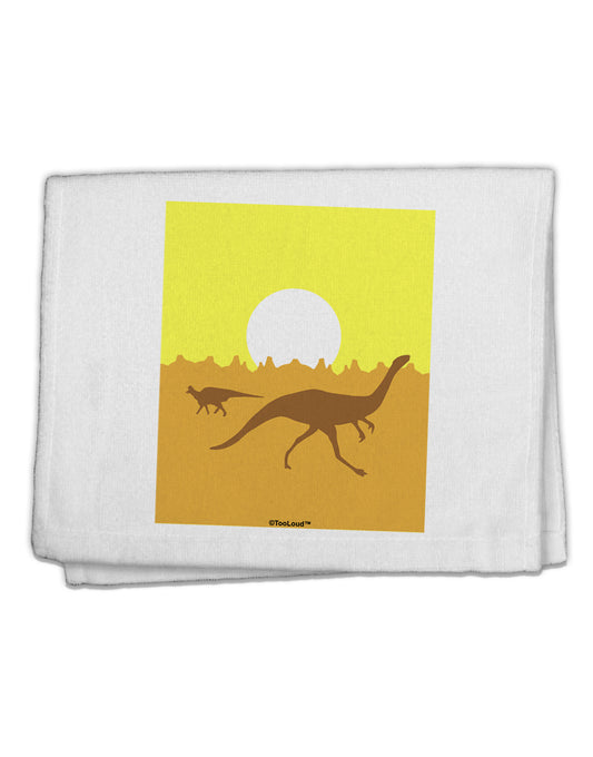 Jurassic Dinosaur Sunrise 11&#x22;x18&#x22; Dish Fingertip Towel by TooLoud-Fingertip Towel-TooLoud-White-Davson Sales
