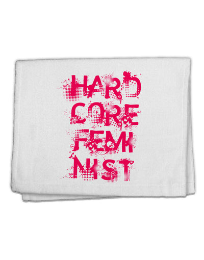 Hardcore Feminist - Pink 11&#x22;x18&#x22; Dish Fingertip Towel-Fingertip Towel-TooLoud-White-Davson Sales