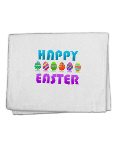 Happy Easter Decorated Eggs 11&#x22;x18&#x22; Dish Fingertip Towel-Fingertip Towel-TooLoud-White-Davson Sales