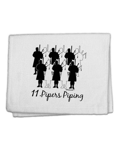 Eleven Pipers Piping Text 11&#x22;x18&#x22; Dish Fingertip Towel-Fingertip Towel-TooLoud-White-Davson Sales