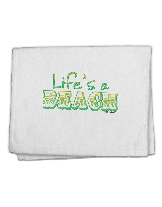 Lifes a Beach Color 11&#x22;x18&#x22; Dish Fingertip Towel by TooLoud-Fingertip Towel-TooLoud-White-Davson Sales