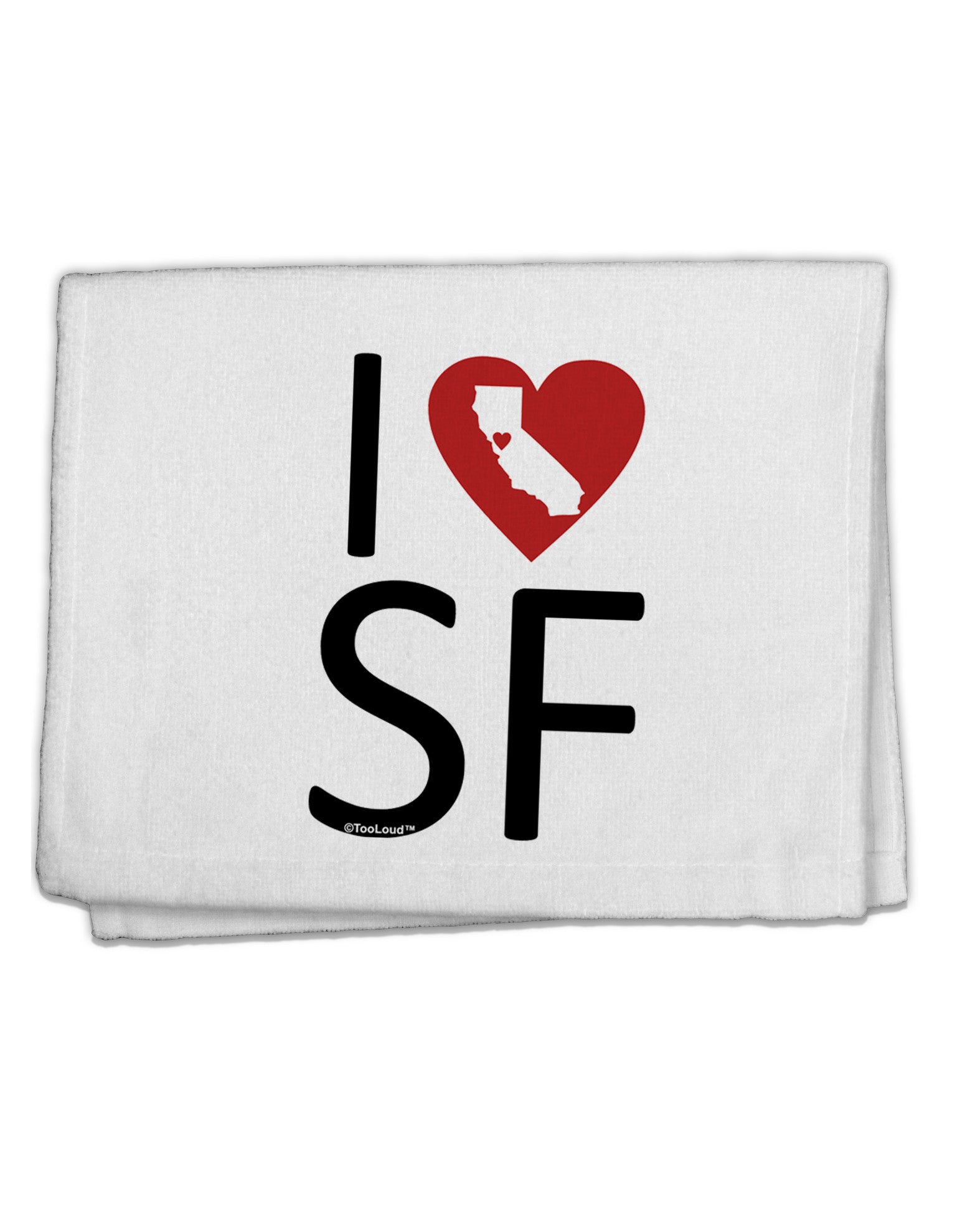 I Heart San Francisco 11&#x22;x18&#x22; Dish Fingertip Towel-Fingertip Towel-TooLoud-White-Davson Sales