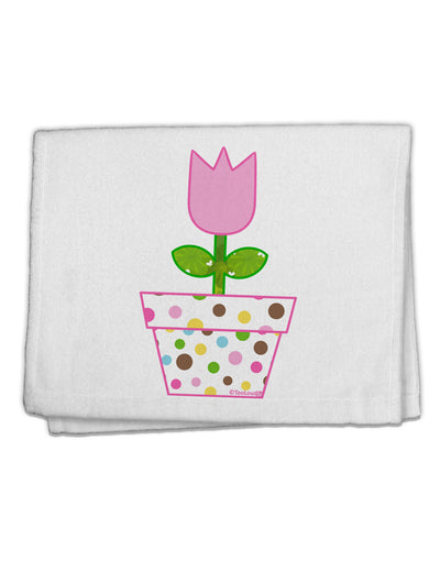 Easter Tulip Design - Pink 11&#x22;x18&#x22; Dish Fingertip Towel by TooLoud-Fingertip Towel-TooLoud-White-Davson Sales