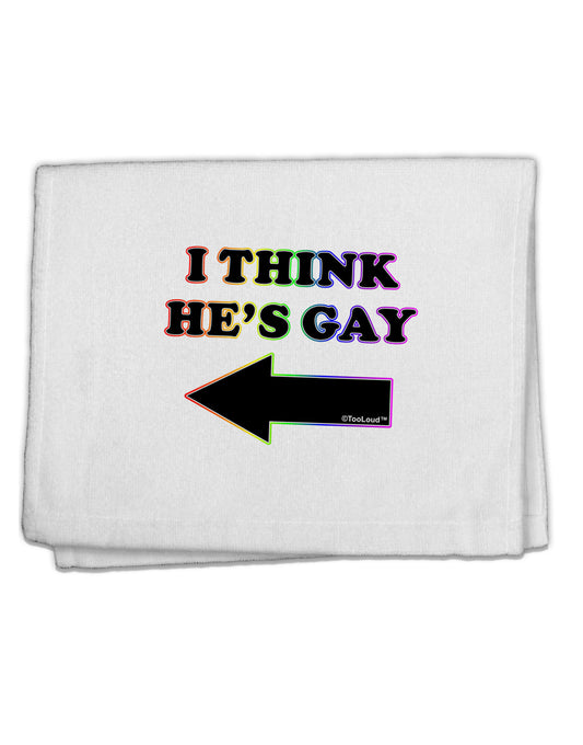 I Think He's Gay Left 11&#x22;x18&#x22; Dish Fingertip Towel by TooLoud-Fingertip Towel-TooLoud-White-Davson Sales