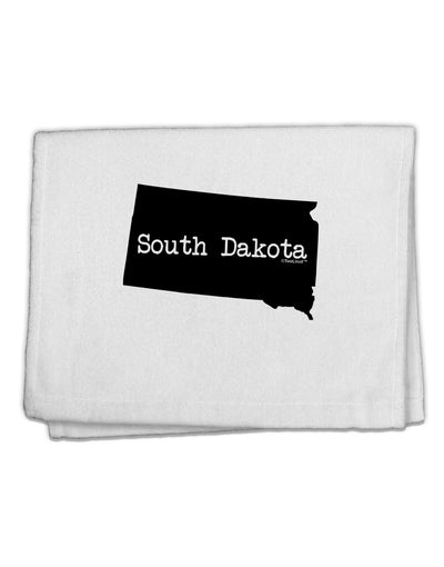 South Dakota - United States Shape 11&#x22;x18&#x22; Dish Fingertip Towel by TooLoud-Fingertip Towel-TooLoud-White-Davson Sales