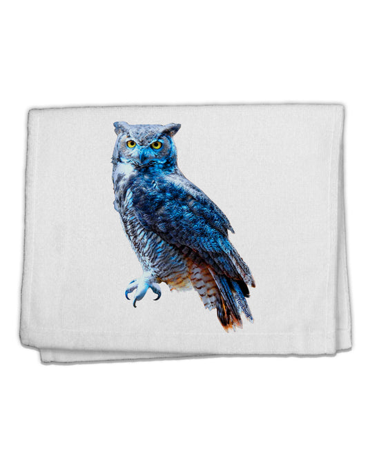 Colorful Great Horned Owl 11&#x22;x18&#x22; Dish Fingertip Towel-Fingertip Towel-TooLoud-White-Davson Sales