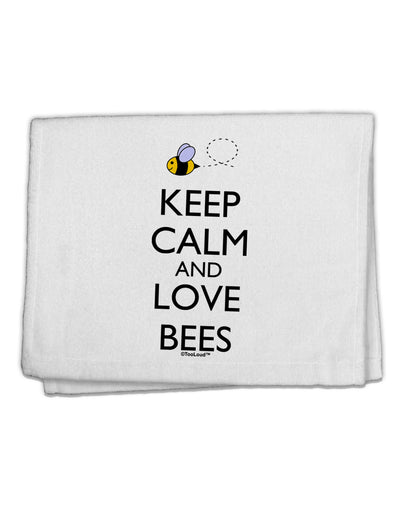 Keep Calm and Love Bees Color 11&#x22;x18&#x22; Dish Fingertip Towel-Fingertip Towel-TooLoud-White-Davson Sales