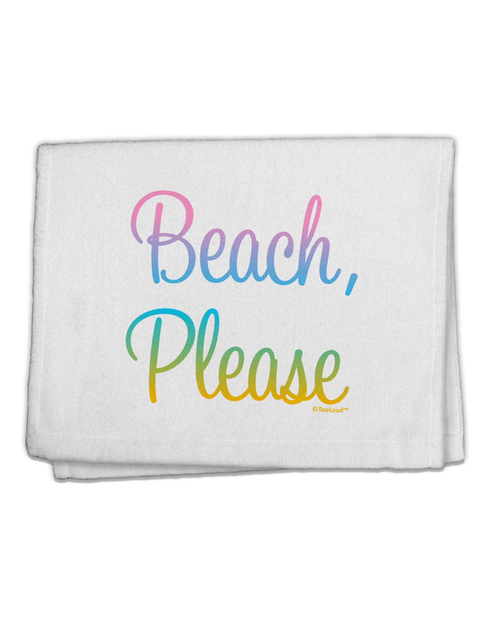 Beach Please - Summer Colors 11&#x22;x18&#x22; Dish Fingertip Towel-Fingertip Towel-TooLoud-White-Davson Sales