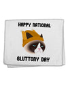 Gluttony Day Disgruntled Cat 11&#x22;x18&#x22; Dish Fingertip Towel by TooLoud-Fingertip Towel-TooLoud-White-Davson Sales