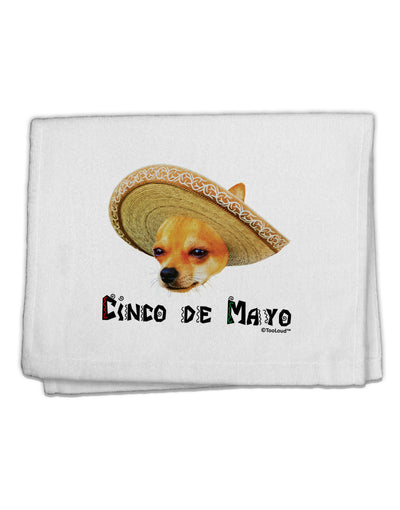 Chihuahua Dog with Sombrero - Cinco de Mayo 11&#x22;x18&#x22; Dish Fingertip Towel by TooLoud-Fingertip Towel-TooLoud-White-Davson Sales