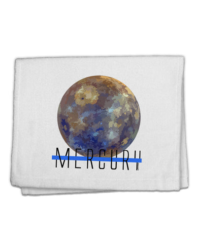 Planet Mercury Text 11&#x22;x18&#x22; Dish Fingertip Towel by TooLoud-Fingertip Towel-TooLoud-White-Davson Sales