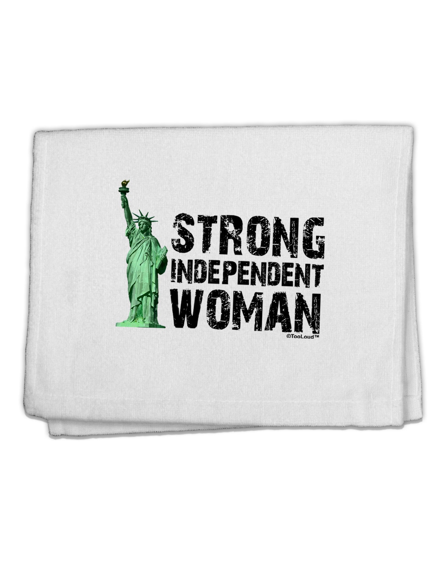 Statue of Liberty Strong Woman 11&#x22;x18&#x22; Dish Fingertip Towel by TooLoud-Fingertip Towel-TooLoud-White-Davson Sales