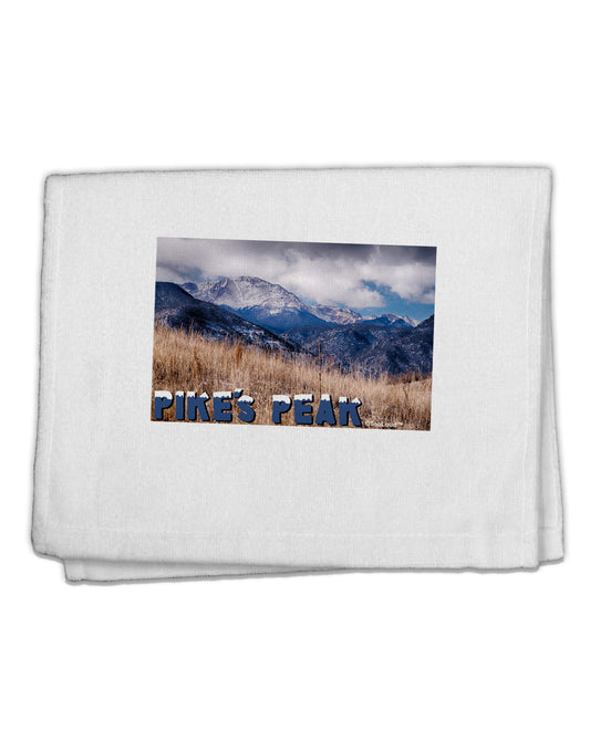 Pikes Peak CO Mountains Text 11&#x22;x18&#x22; Dish Fingertip Towel by TooLoud-Fingertip Towel-TooLoud-White-Davson Sales
