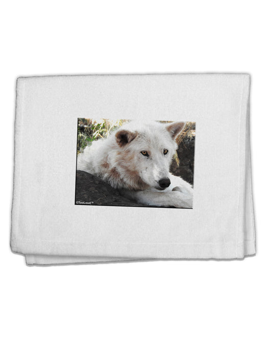 Laying White Wolf 11&#x22;x18&#x22; Dish Fingertip Towel-Fingertip Towel-TooLoud-White-Davson Sales