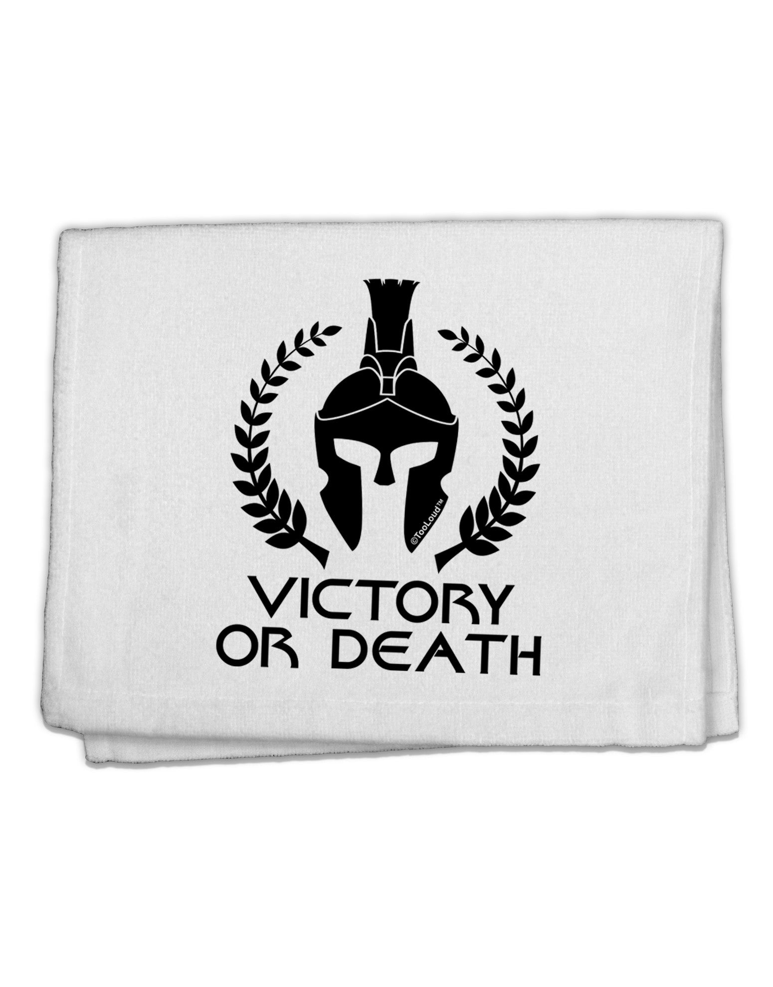 Spartan Victory Or Death 11&#x22;x18&#x22; Dish Fingertip Towel-Fingertip Towel-TooLoud-White-Davson Sales