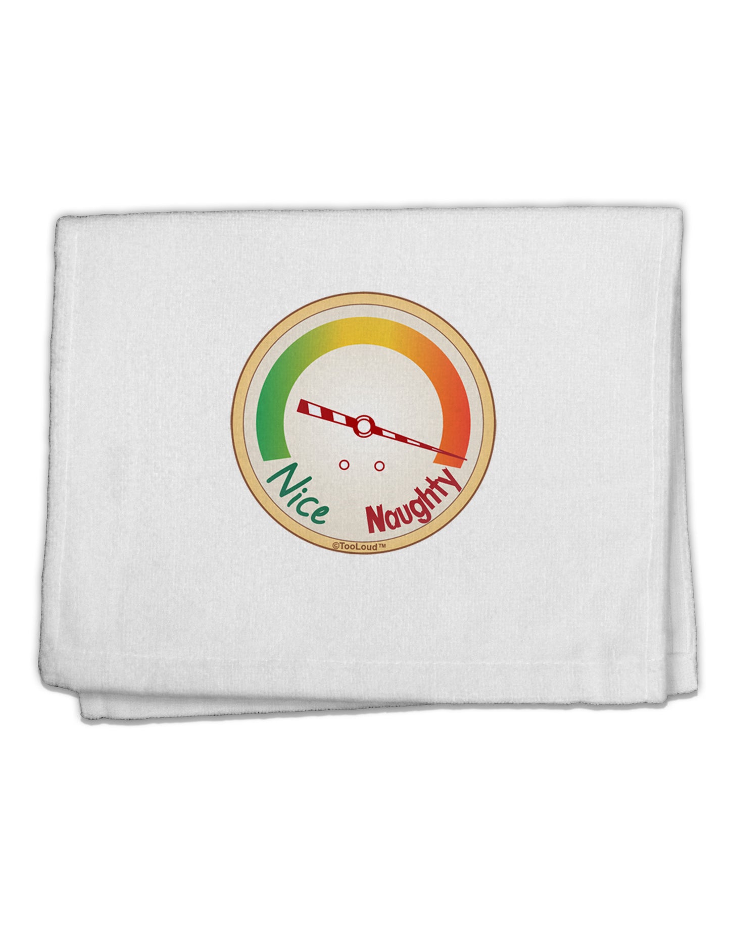 Naughty or Nice Meter Naughty 11&#x22;x18&#x22; Dish Fingertip Towel-Fingertip Towel-TooLoud-White-Davson Sales