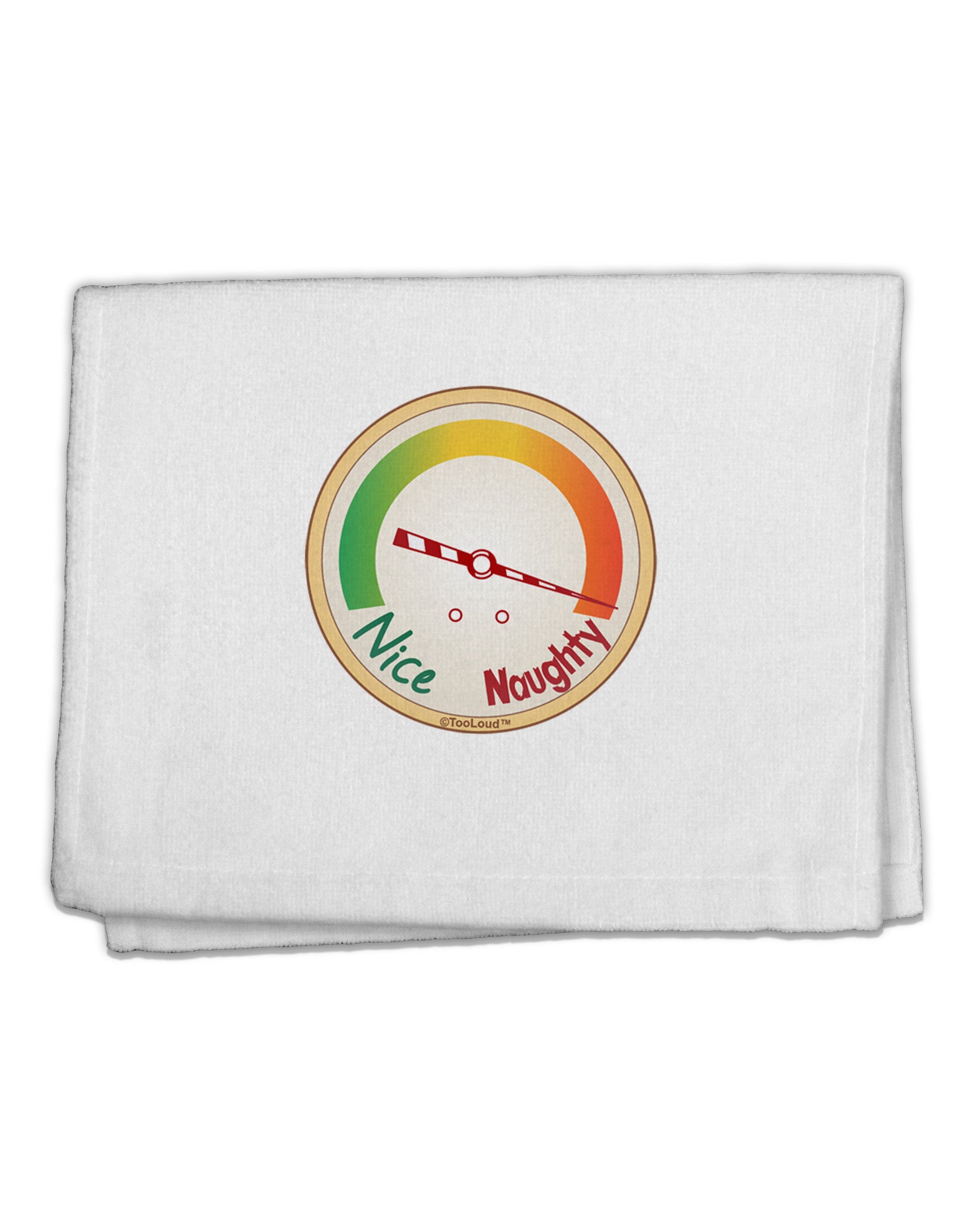 Naughty or Nice Meter Naughty 11&#x22;x18&#x22; Dish Fingertip Towel-Fingertip Towel-TooLoud-White-Davson Sales