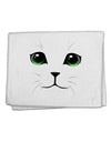 Green-Eyed Cute Cat Face 11&#x22;x18&#x22; Dish Fingertip Towel-Fingertip Towel-TooLoud-White-Davson Sales