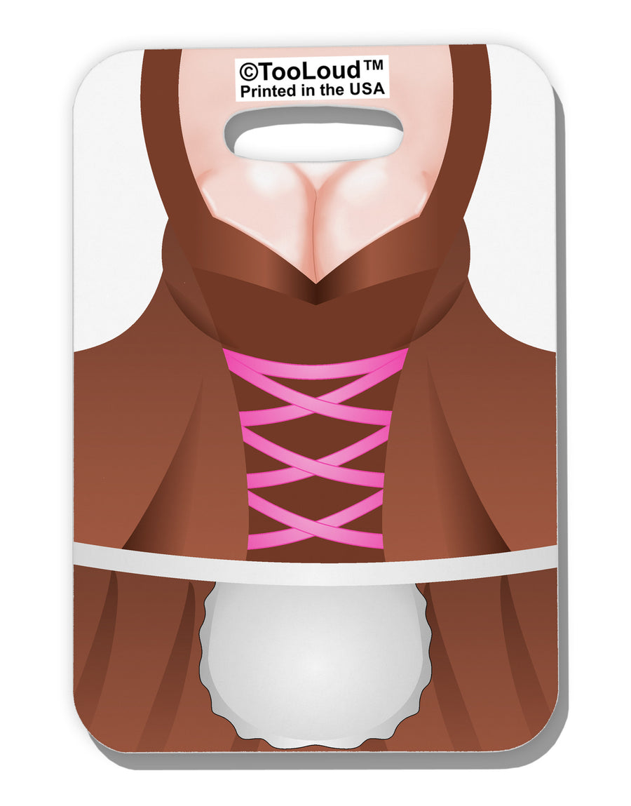 Sexy Dirndl Costume Brown Luggage Tag Dual Sided All Over Print-Luggage Tag-TooLoud-White-One Size-Davson Sales