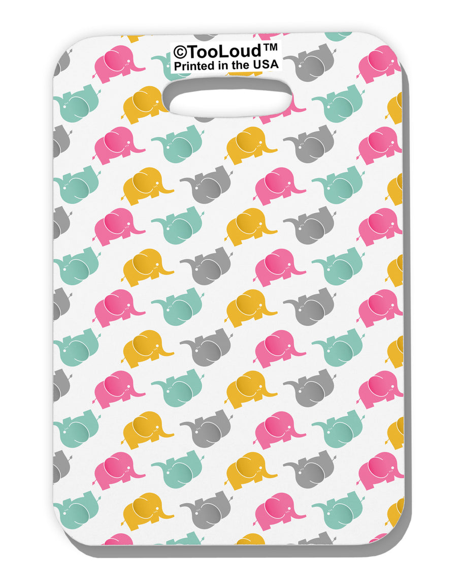 Cute Baby Elephants AOP Luggage Tag Dual Sided All Over Print-Luggage Tag-TooLoud-White-One Size-Davson Sales