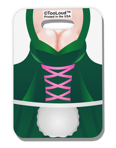 Sexy Dirndl Costume Green Luggage Tag Dual Sided All Over Print-Luggage Tag-TooLoud-White-One Size-Davson Sales