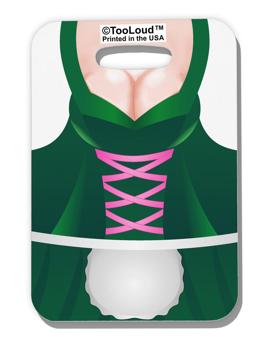 Sexy Dirndl Costume Green Luggage Tag Dual Sided All Over Print-Luggage Tag-TooLoud-White-One Size-Davson Sales