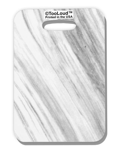 White Marble Pattern Luggage Tag Dual Sided All Over Print by-Luggage Tag-TooLoud-White-One Size-Davson Sales