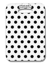 Black Polka Dots on White Luggage Tag Single Side All Over Print by TooLoud-Luggage Tag-TooLoud-White-One Size-Davson Sales