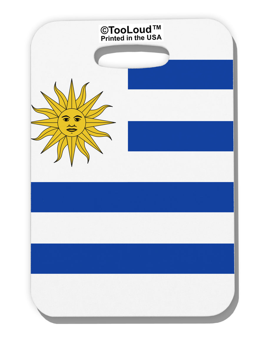 TooLoud Uruguay Flag AOP Luggage Tag Dual Sided-Luggage Tag-TooLoud-White-One Size-Davson Sales