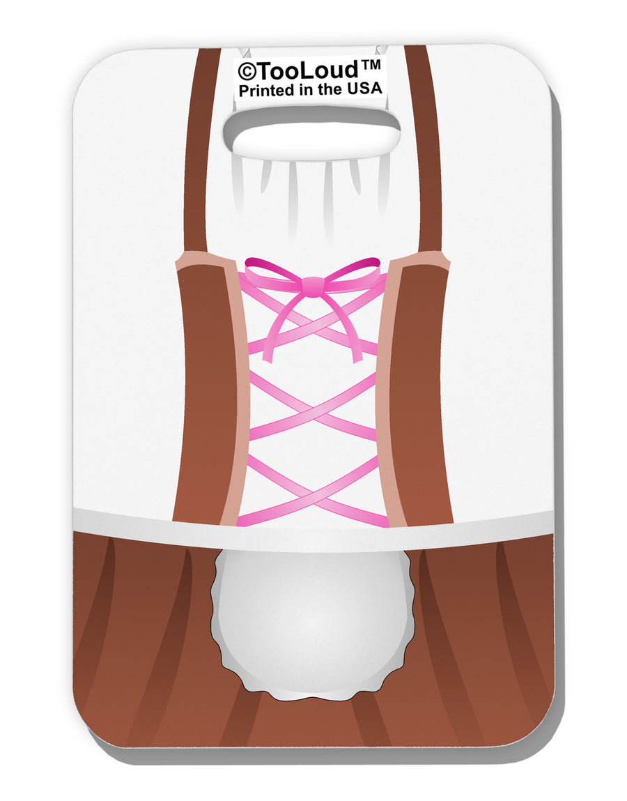 Dirndl Costume Brown Luggage Tag Dual Sided All Over Print-Luggage Tag-TooLoud-White-One Size-Davson Sales