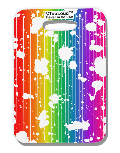 Splatter AOP - Rainbow Luggage Tag Dual Sided All Over Print-Luggage Tag-TooLoud-White-One Size-Davson Sales