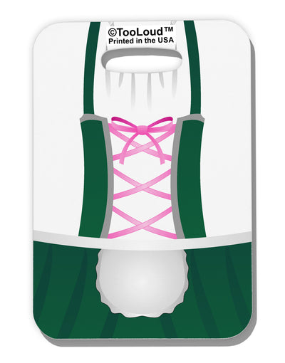 Dirndl Costume Green Luggage Tag Single Side All Over Print-Luggage Tag-TooLoud-White-One Size-Davson Sales