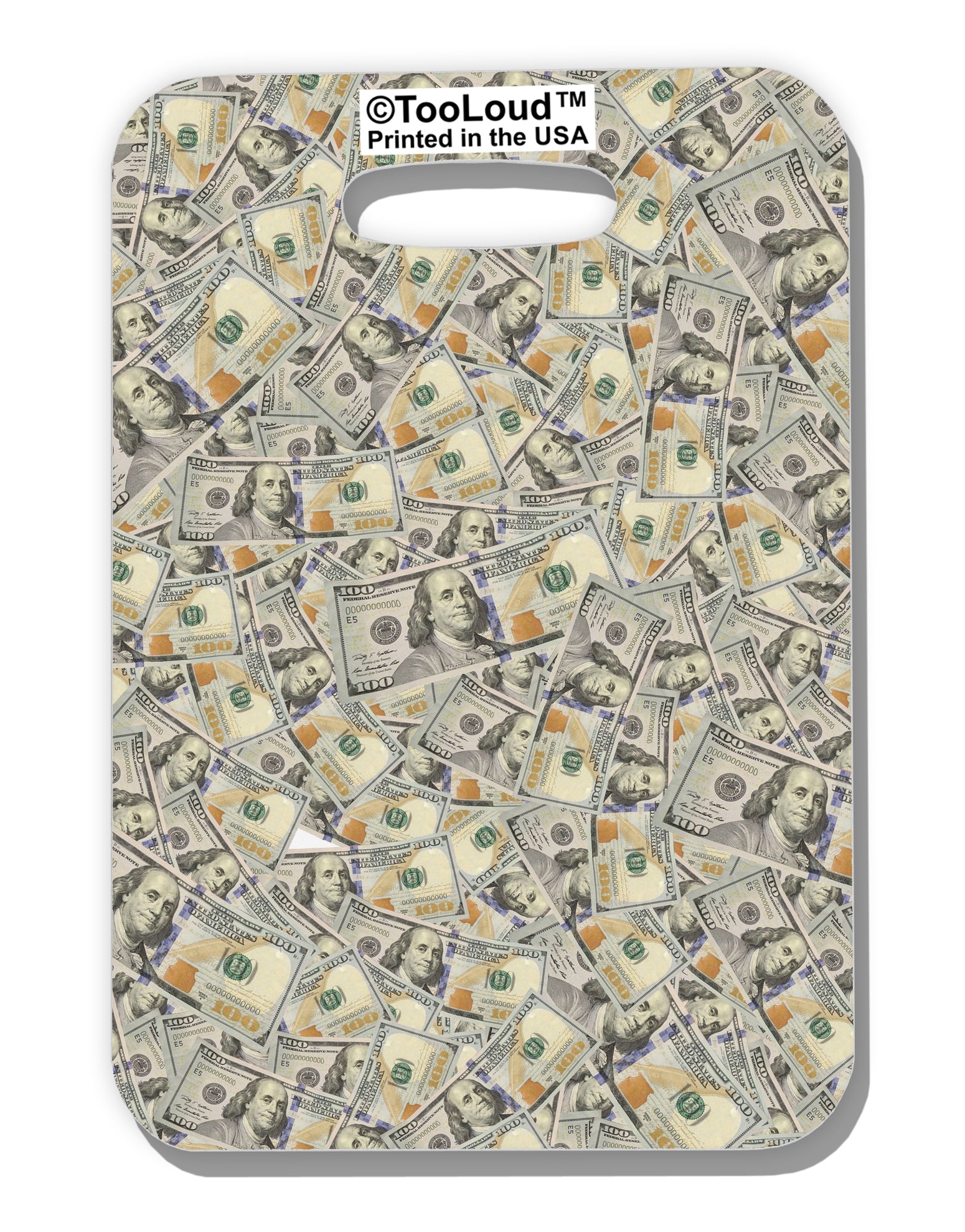 Benjamins Luggage Tag Single Side All Over Print by TooLoud-Luggage Tag-TooLoud-White-One Size-Davson Sales