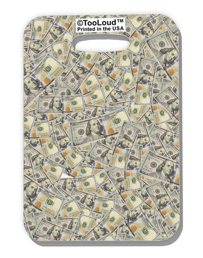 Benjamins Luggage Tag Single Side All Over Print by TooLoud-Luggage Tag-TooLoud-White-One Size-Davson Sales