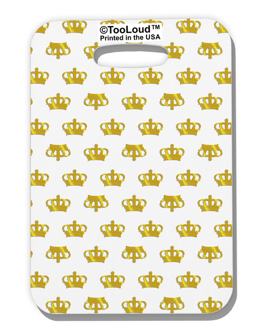 Gold Crowns AOP Luggage Tag Single Side All Over Print by TooLoud-Luggage Tag-TooLoud-White-One Size-Davson Sales