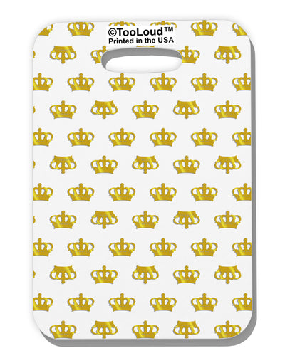 Gold Crowns AOP Luggage Tag Single Side All Over Print by TooLoud-Luggage Tag-TooLoud-White-One Size-Davson Sales