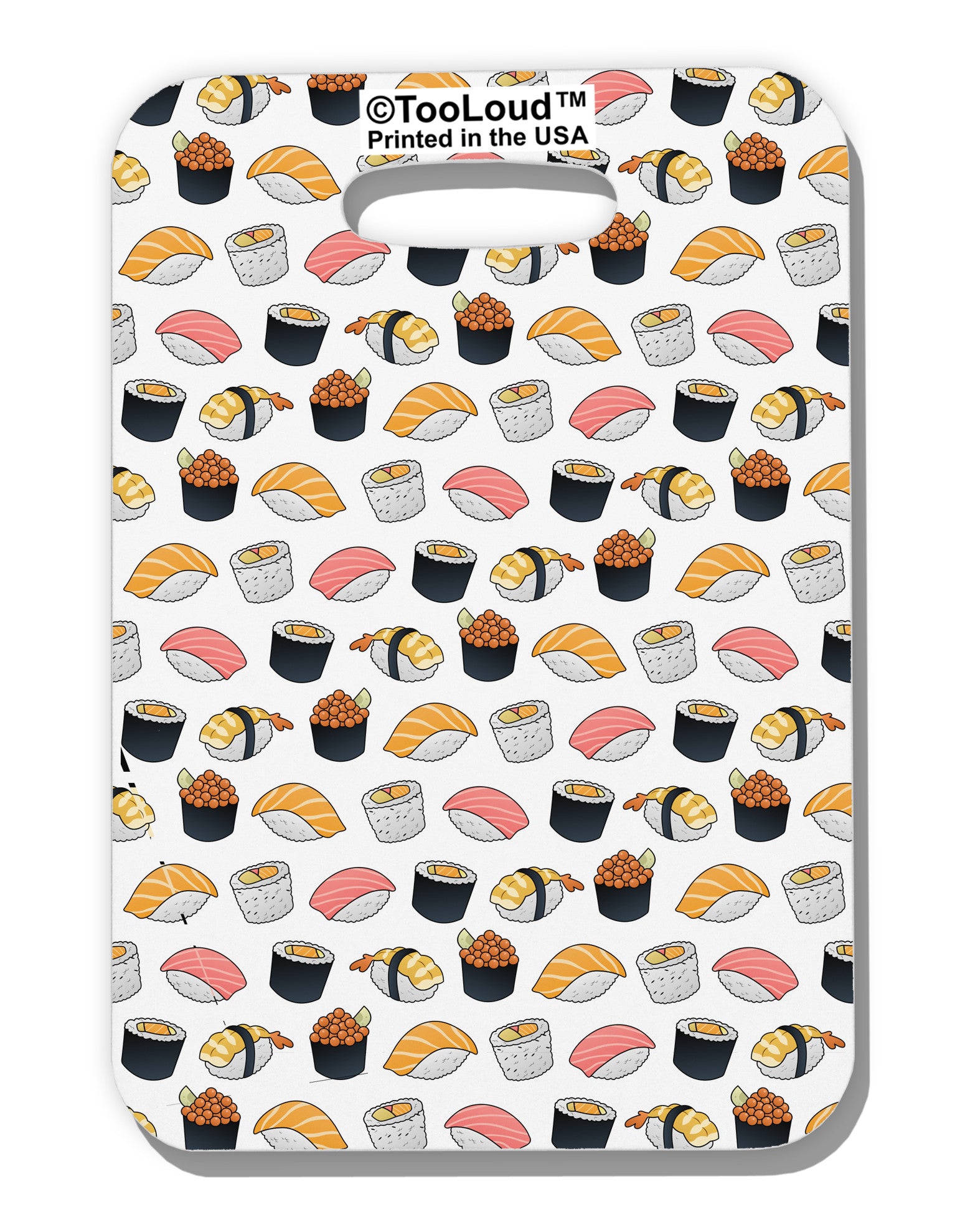 Cute Sushi AOP Luggage Tag Dual Sided All Over Print-Luggage Tag-TooLoud-White-One Size-Davson Sales