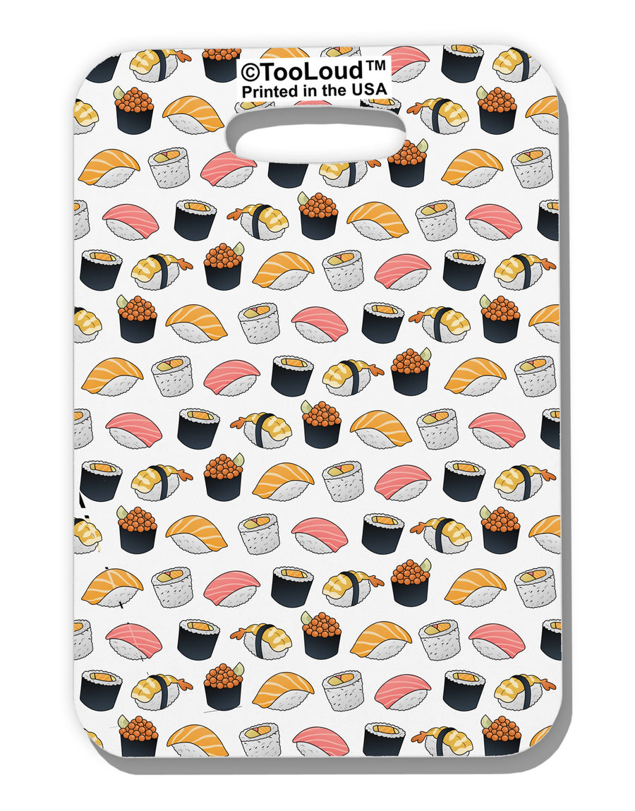 Cute Sushi AOP Luggage Tag Dual Sided All Over Print-Luggage Tag-TooLoud-White-One Size-Davson Sales