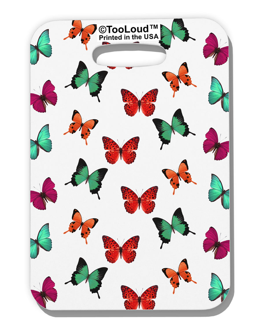 Pretty Butterflies AOP Luggage Tag Dual Sided All Over Print-Luggage Tag-TooLoud-White-One Size-Davson Sales