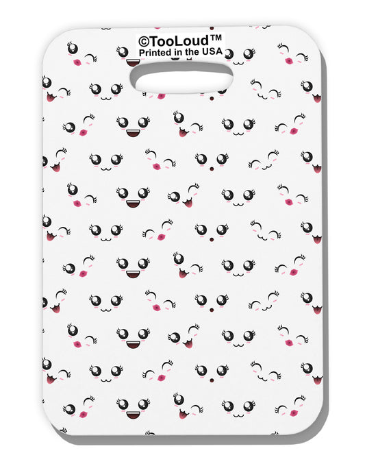 Kyu-T Faces AOP Luggage Tag Single Side All Over Print by TooLoud-Luggage Tag-TooLoud-White-One Size-Davson Sales